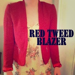 ❤️Red Tweed Blazer❤️