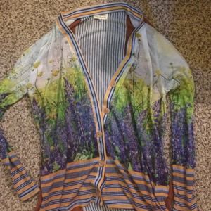 Clear out! Dream daily floral and striped cardigan