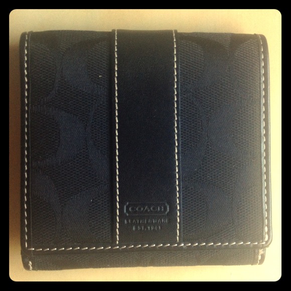 BLACK COACH LEATHER WALLET