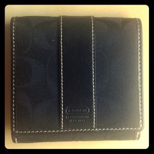 BLACK COACH LEATHER WALLET