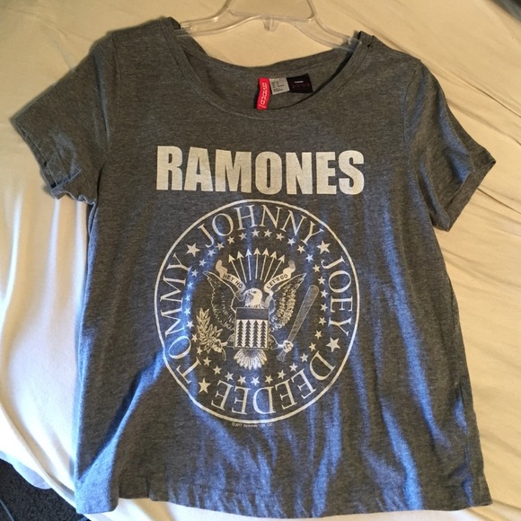 Ramones crop top, gray in color & never worn!