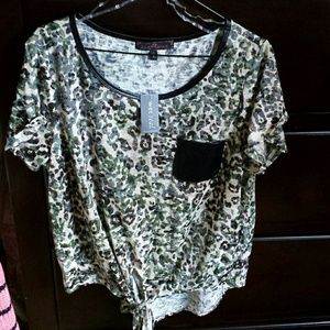 Camo/Leopard Print Shirt