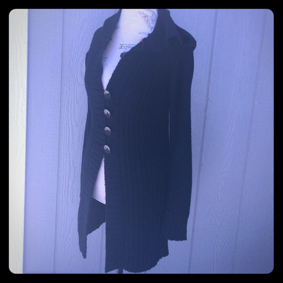 Black hooded sweater/jacket