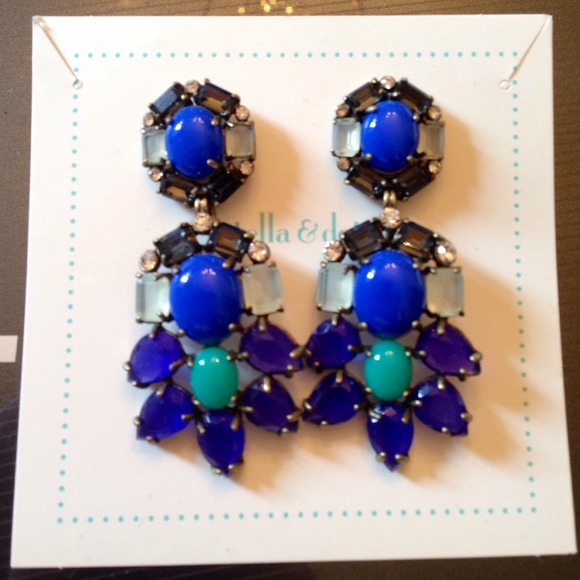 Stella & Dot Peacock Chandeliers/Studs