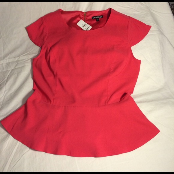 ‼️SALE‼️Express- Red peplum top