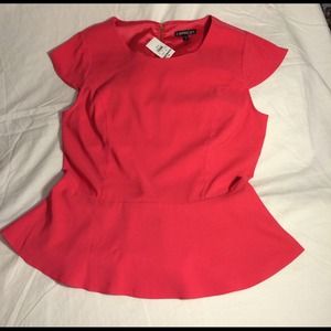 ‼️SALE‼️Express- Red peplum top
