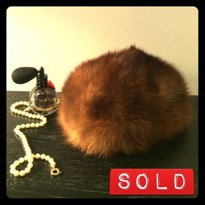 Vintage Fur Pillbox Hat