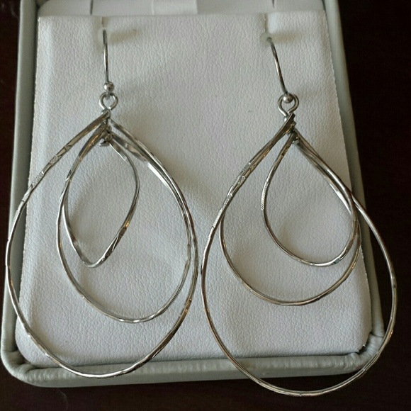 Lia Sophia silver spiral earrings