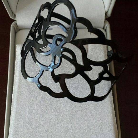 Lia Sophia Black cuff bracelet
