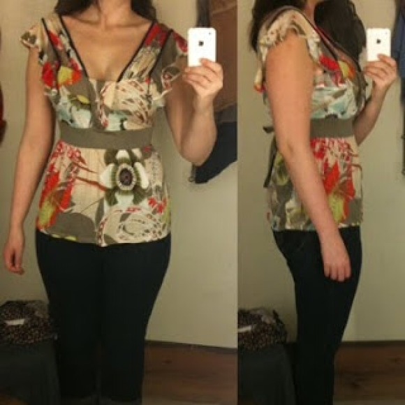 🎀SOLD🎀Anthropologie 'Forever Garden Tee' RIC RAC - Picture 3 of 4