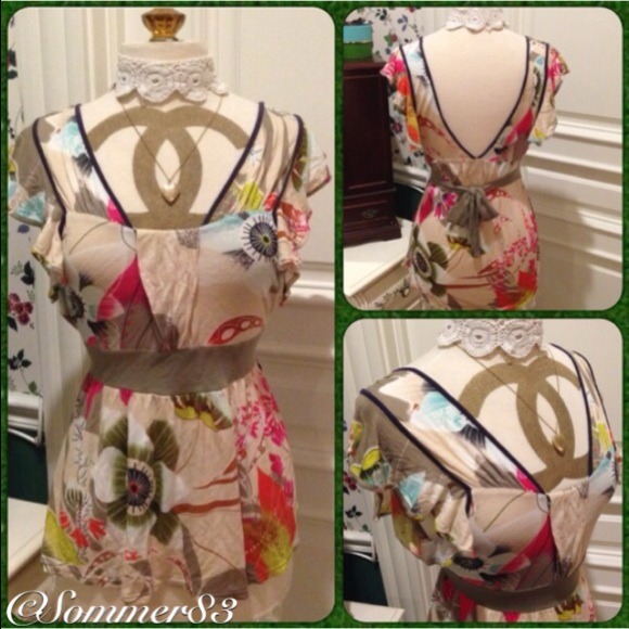 🎀SOLD🎀Anthropologie 'Forever Garden Tee' RIC RAC - Picture 2 of 4