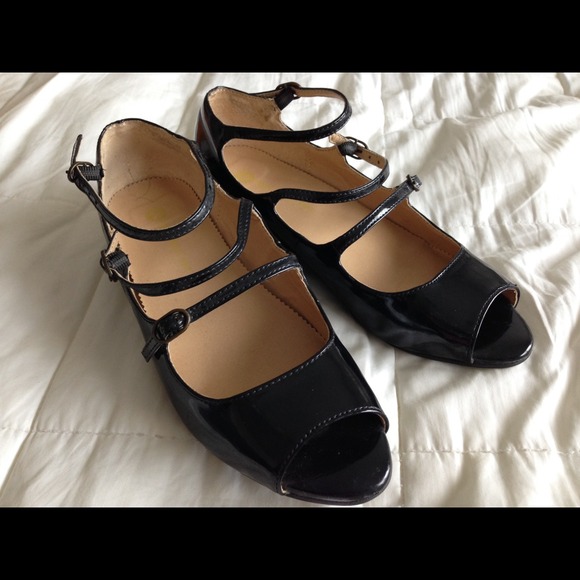 three strap mary janes
