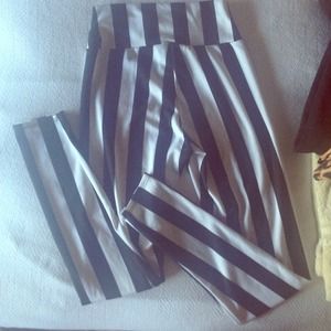 BRAND NEW BLACK AND WHITE PINSTRIPE PANTS