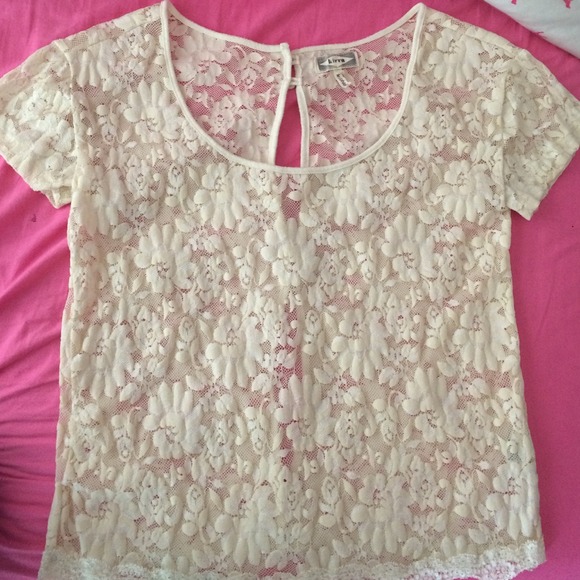 White lace shirt