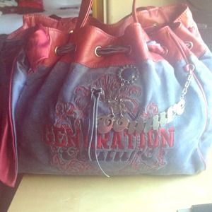 RED AND BLUE JUICY COUTURE PURSE