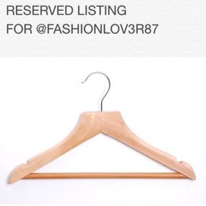 Reserved listing.