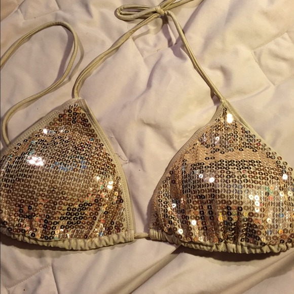 Gold Bathing Suit Top