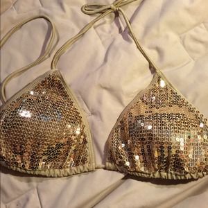 Gold Bathing Suit Top