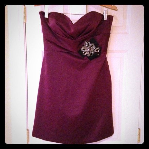 Purple Elegant Strapless