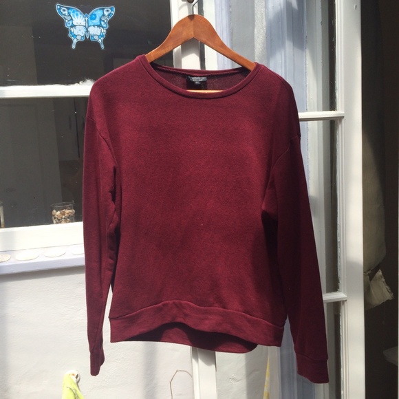 Burgundy top shop sweater