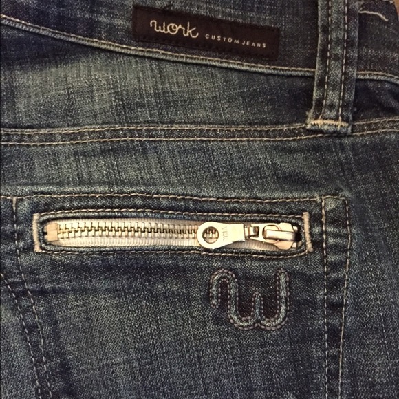 Work Custom Moto Zip Size 25 Jeans - Picture 2 of 4