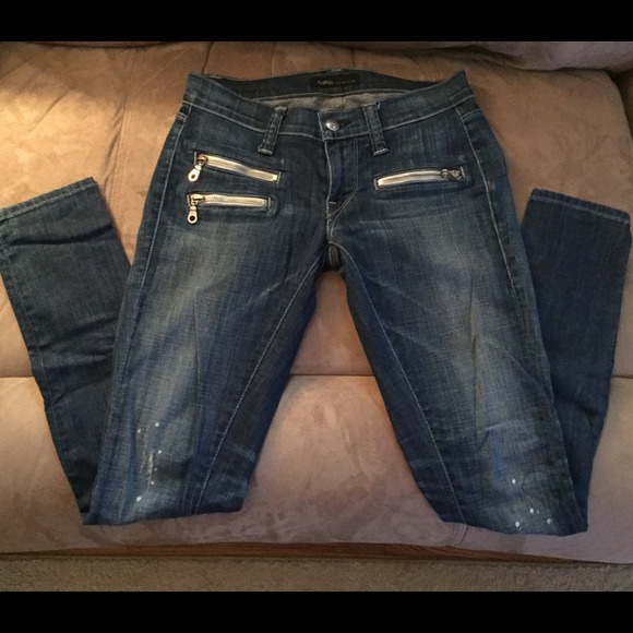 Work Custom Moto Zip Size 25 Jeans - Picture 3 of 4