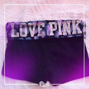 Navy VS PINK Yoga Shorts