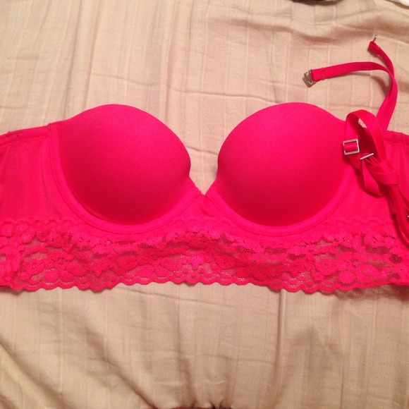 VS PINK hot pink bustier 34A