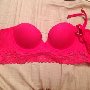 VS PINK hot pink bustier 34A