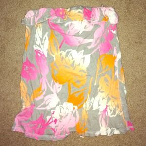 Floral tube top