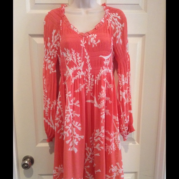 Coral Sunny Leigh V-Neck Dress