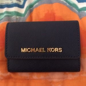Michael Kors Jet Set wallet in navy