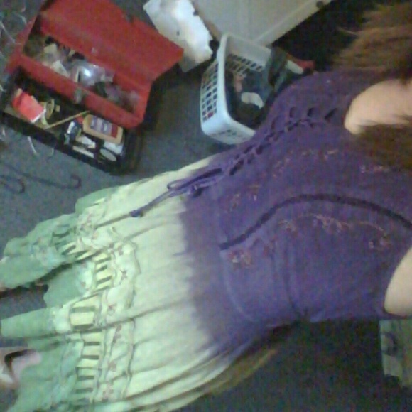 Gorgeous purple and green dress