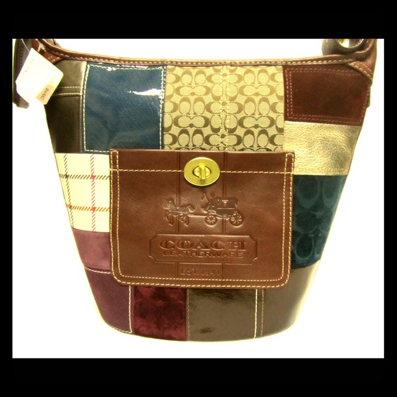 Coach bucket patchwork bleeker purse