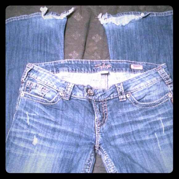 Silver Denim Jean's 32x33 Tuesday Bootcut