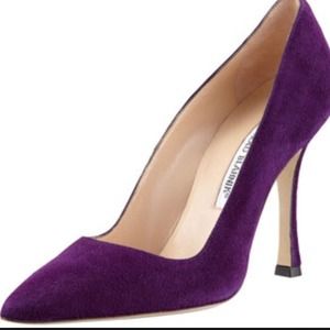 9 west purple suede heels