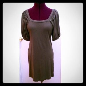 Banana Republic Brown Ruffle Sleeve Dress XS