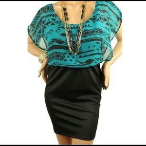 Tribe print top dress