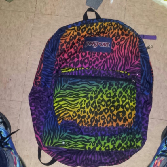 Multi-Color Cheetah Print JanSport Bookbag