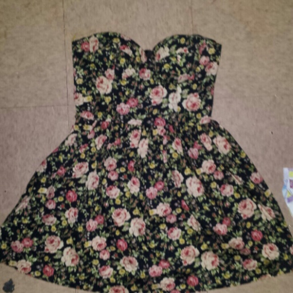 Floral Strapless Dress