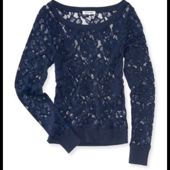 Sheer Long Sleeve Lace Top