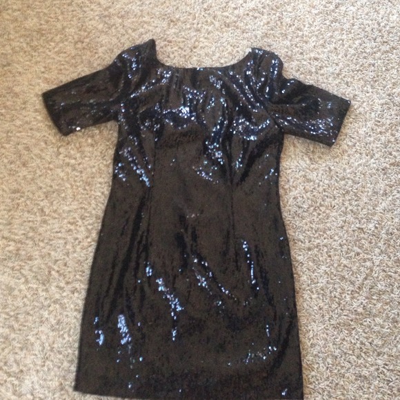 Sequin black cocktail dress