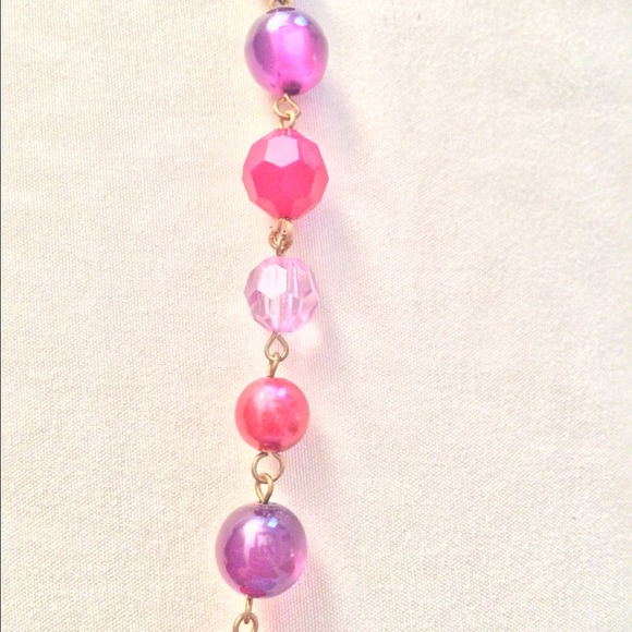Multicolor purple long necklace - Picture 3 of 3