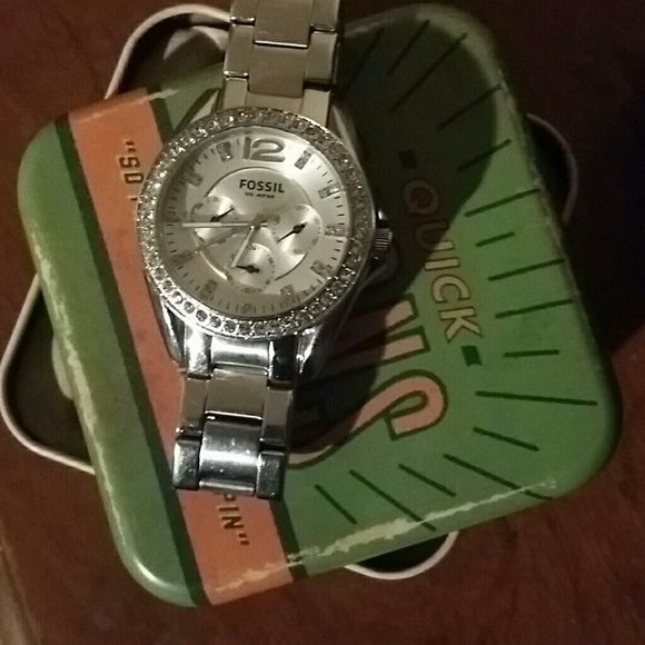 Sterling silver Fossil watch