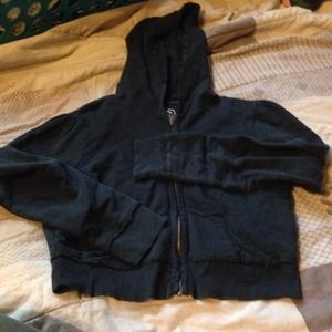 Vanity cropped zip-up hoodie