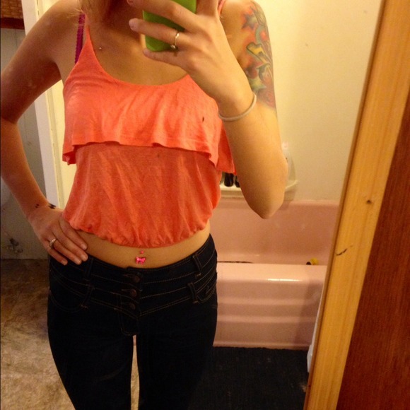 Pacsun coral crop top - Picture 3 of 3