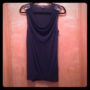 Navy Low Neck Blouse