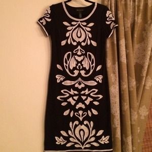 !ON SALE! Unique black and white dress
