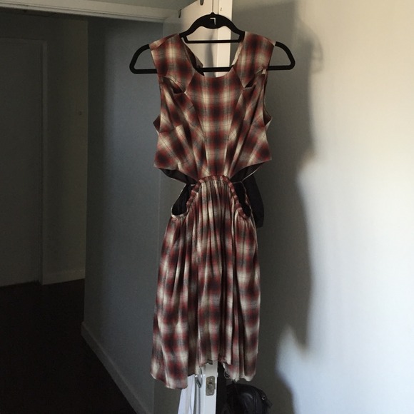 UNIF kickflip dress, in plaid print.