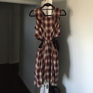 UNIF kickflip dress, in plaid print.